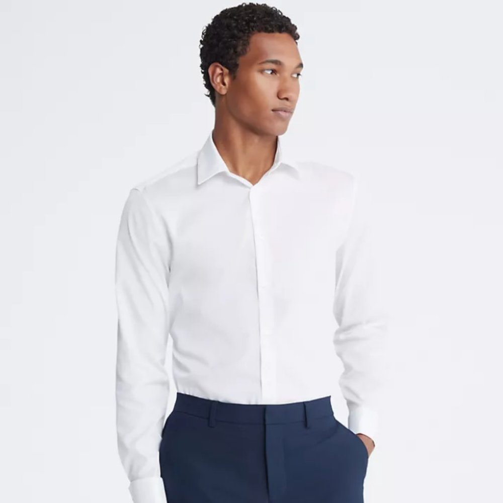 Slim Fit Bedford French Cuff Non-Iron Dress Shirt